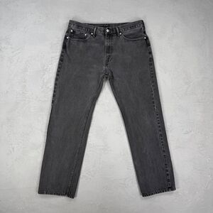 Levi's 505 Faded Black Denim Red Tab Jeans Fit 36 x 30